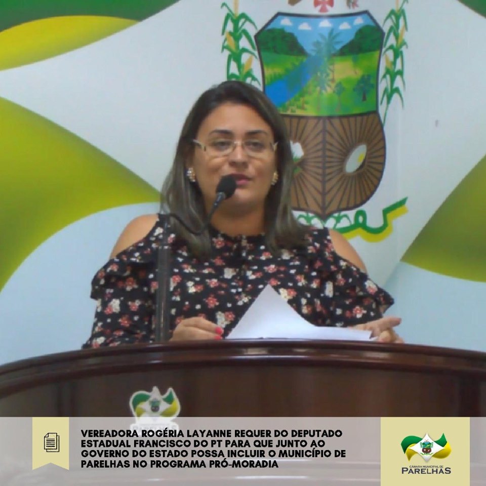 Requerimento solicita ao governo do estado inclusão do município de Parelhas no Programa Pró-Moradia